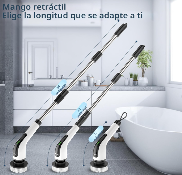 Cepillo eléctrico multi-uso extensible