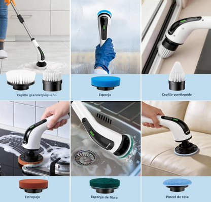 Cepillo eléctrico multi-uso extensible